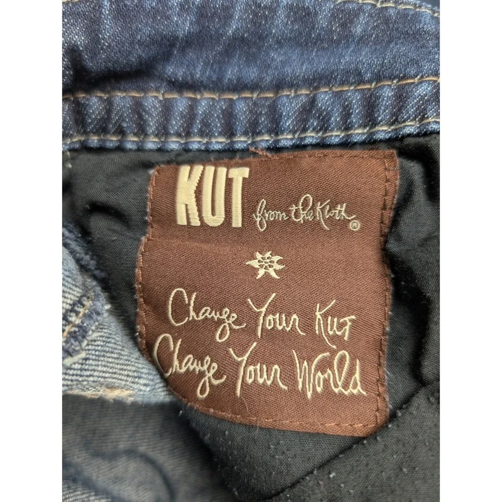 Kut from the Kloth Women Dark Wash Boot Cut Jeans Size 14 Indigo Denim